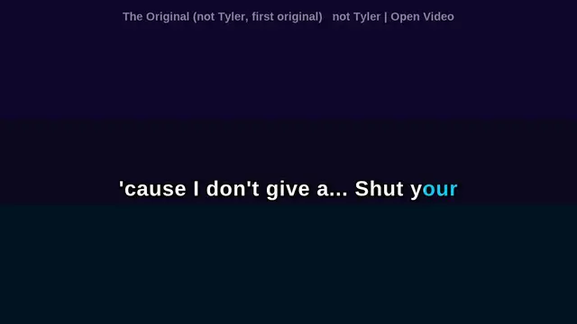 Video thumbnail for (Karaoke w/ Lyrics) The Original (not Tyler, first original) not Tyler
