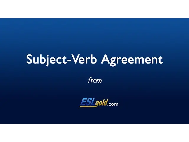 Video thumbnail for Free English Lessons:  Subject Verb Agreement