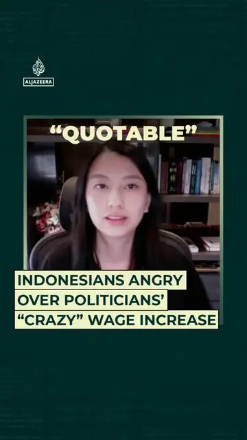 'Video thumbnail for Indonesians angry over politicians’ “crazy” wage increase'
