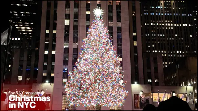 Video thumbnail for Christmas in NYC with background music: 2025 lights, trees, more