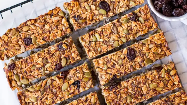Video thumbnail for Banana Granola Bars Recipe