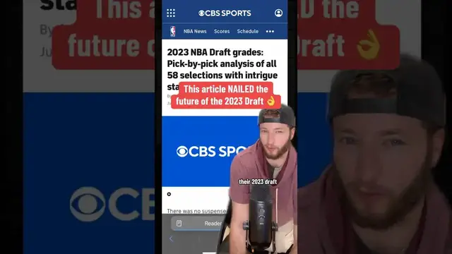 Video thumbnail for Reacting to 2023 NBA Draft Grades… from 2023