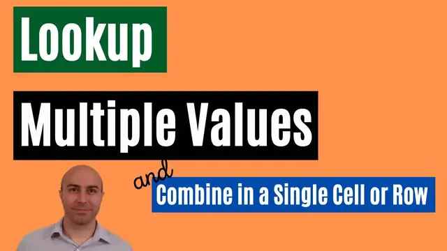 'Video thumbnail for Lookup Multiple Values (Sort and Combine in a Single Cell or Row)'