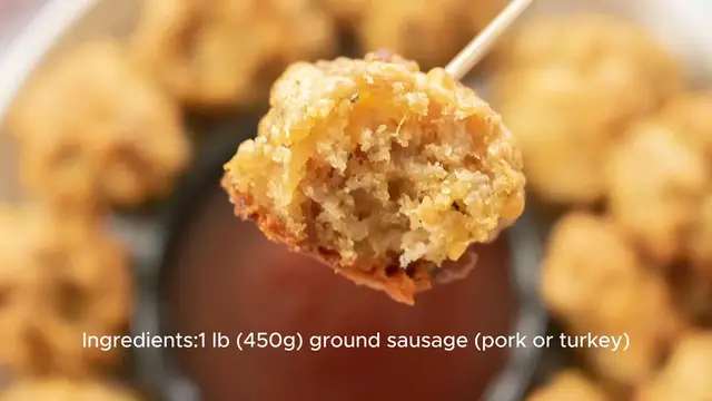 Video thumbnail for 3 Ingredient Sausage Balls Bites