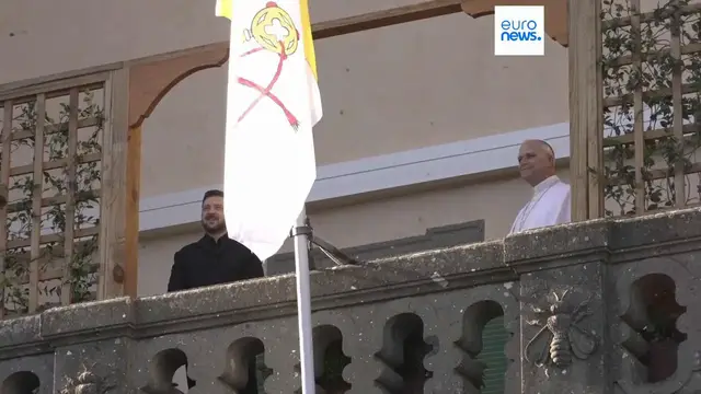 Video thumbnail for Zelenskyy seeks backing from Pope Leo XIV and Meloni as he refuses ceding Ukrainian land to Russia