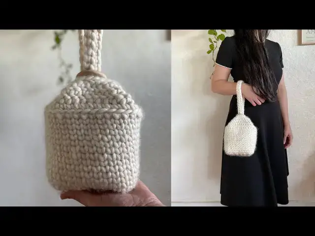 Video thumbnail for Crochet square bucket handbag #crochet #crochetbag