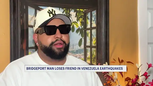 Video thumbnail for Bridgeport man mourning friend killed in Venezuelan earthquakes helping in relief effort to help survivors