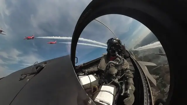 'Video thumbnail for F-35A Cockpit Video • Flyover Of Hudson River & Manhattan'