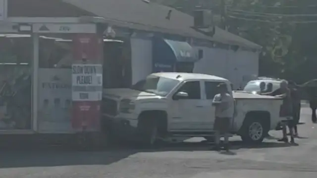 Video thumbnail for Truck crashes into South Plainfield liquor store causing significant damage
