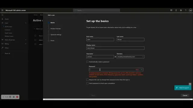 Video thumbnail for How to create a new user in Microsoft 365 Admin Center
