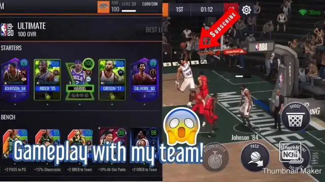 'Video thumbnail for knyt: insane 100 ovr squad gameplay in nba live mobile 20! buzzer beaters & magic johnson'