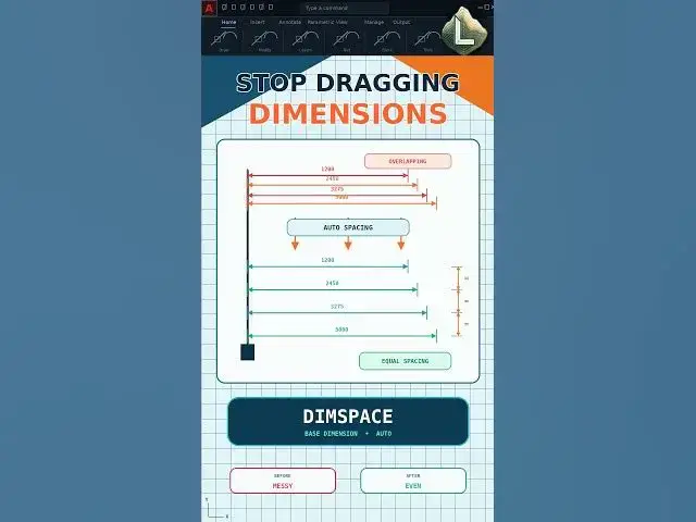 Video thumbnail for Stop Dragging AutoCAD Dimensions One by One