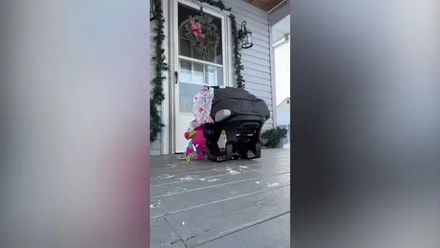 Video thumbnail for Grandma Opens Front Door To Discover Baby Grandchild | Happily TV