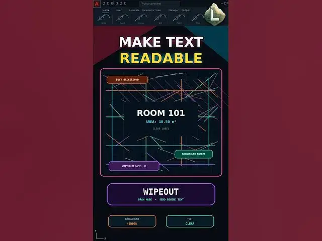 Video thumbnail for Make AutoCAD Text Readable with WIPEOUT