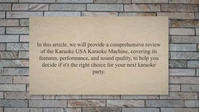 'Video thumbnail for Unleashing the Ultimate Karaoke Experience: A Comprehensive Review of the Karaoke USA Karaoke Machine'