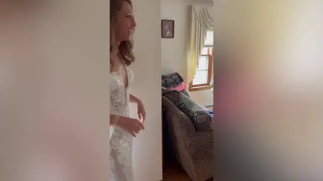 Video thumbnail for Bride Surprises Grandma In Wedding Dress When She Can't Make Wedding | Happily TV
