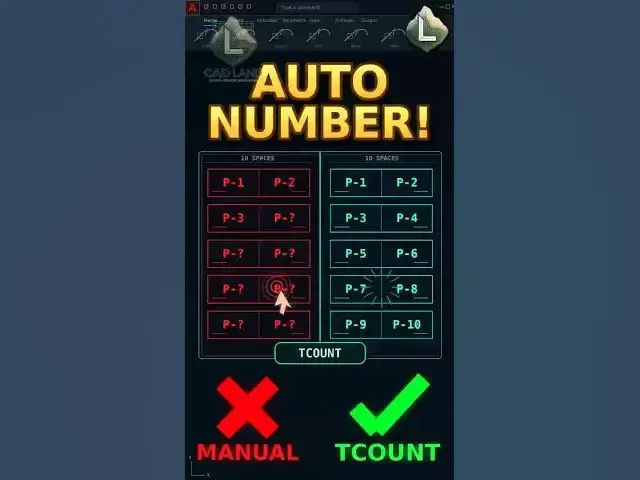 Video thumbnail for How to Use TCOUNT in AutoCAD | Automatic Text Numbering