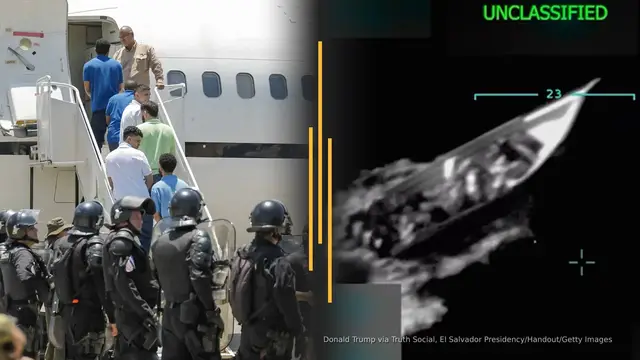 Video thumbnail for Judge targets DHS over migrant flights, Trump shifts on boat strike video release