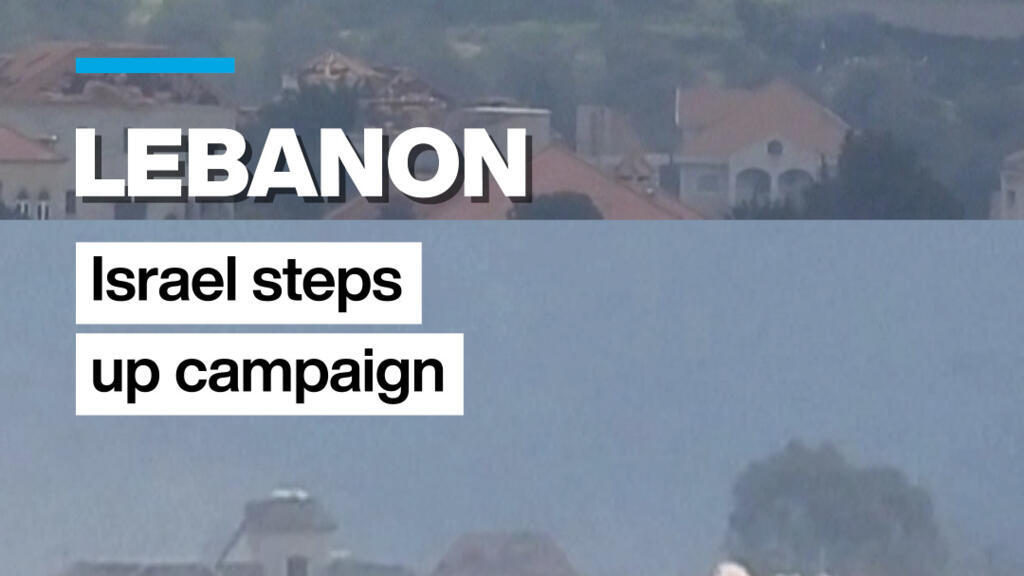 Video thumbnail for Israeli strikes hit southern Lebanese town