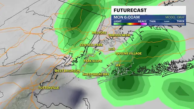 Video thumbnail for Increasing clouds today, showers on the way in Brooklyn