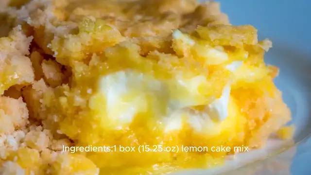 Video thumbnail for 4-Ingredient Lemon Cream Cheese Dump Cake Recipe