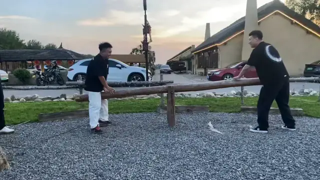 Video thumbnail for Hilarious Log Seesaw Fall in Zhejiang Playground
