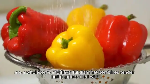 Video thumbnail for Vegetarian Stuffed Bell Peppers