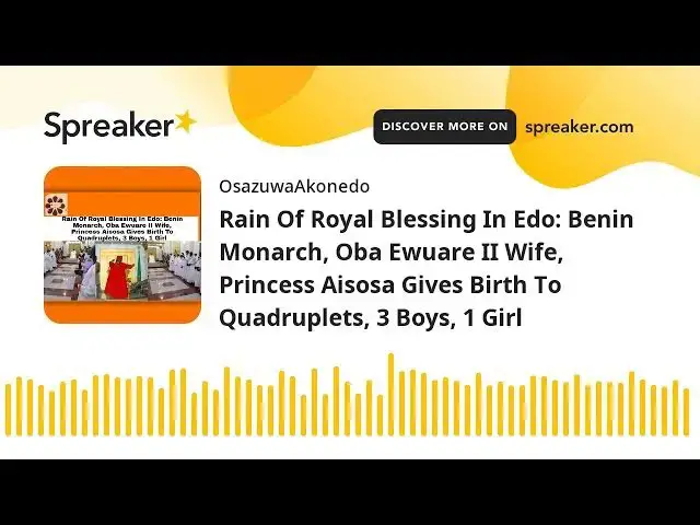 Video thumbnail for Rain Of Royal Blessing In Edo: Benin Monarch, Oba Ewuare II Wife, Princess Aisosa Gives Birth To Qua