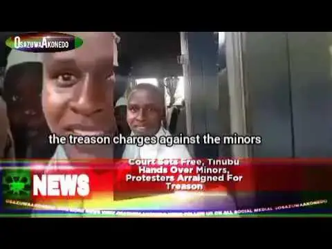Video thumbnail for Court Sets Free, Tinubu Hands Over Minors, Protesters Arraigned For Treason