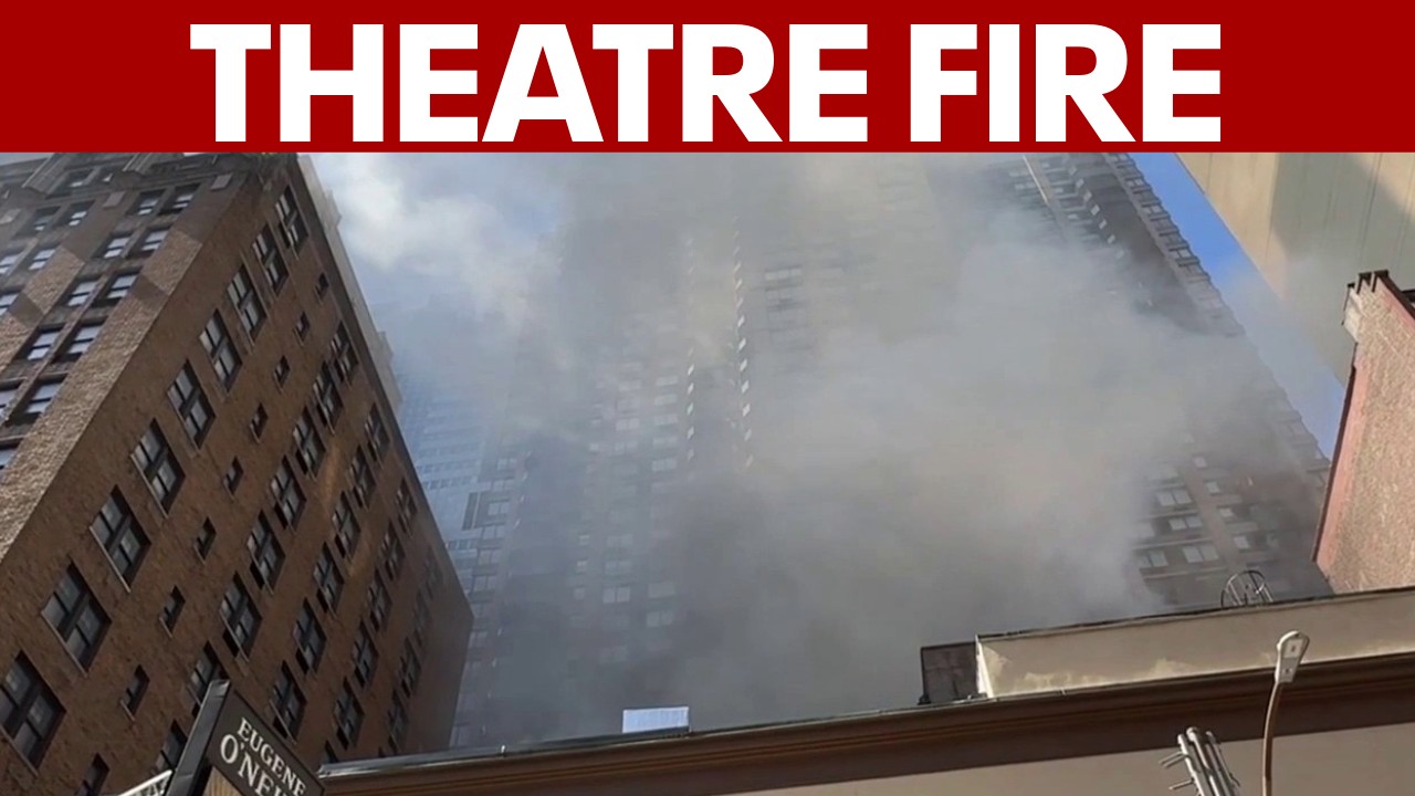 Video thumbnail for Eugene O’Neill Theatre: 'Book of Mormon' performances canceled after fire