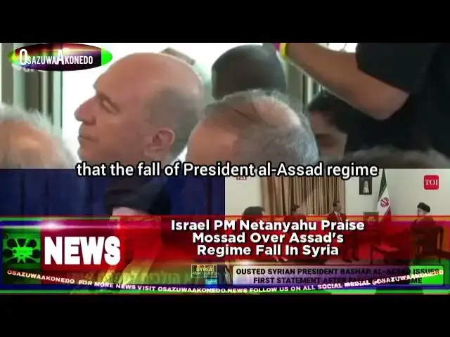 'Video thumbnail for Israel PM Netanyahu Praise Mossad Over Assad's Regime Fall In Syria'