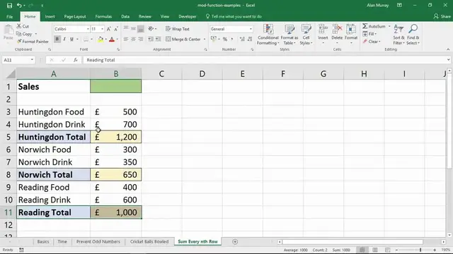 'Video thumbnail for 4 Excel MOD Function Examples - Excel Formula Tutorial'