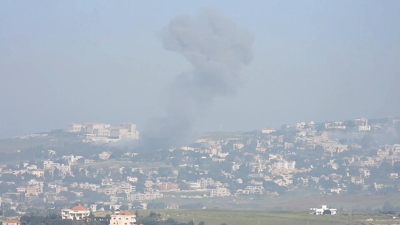 Video thumbnail for Lebanon: Smoke rises over southern Lebanon after Israeli strikes despite ceasefire.