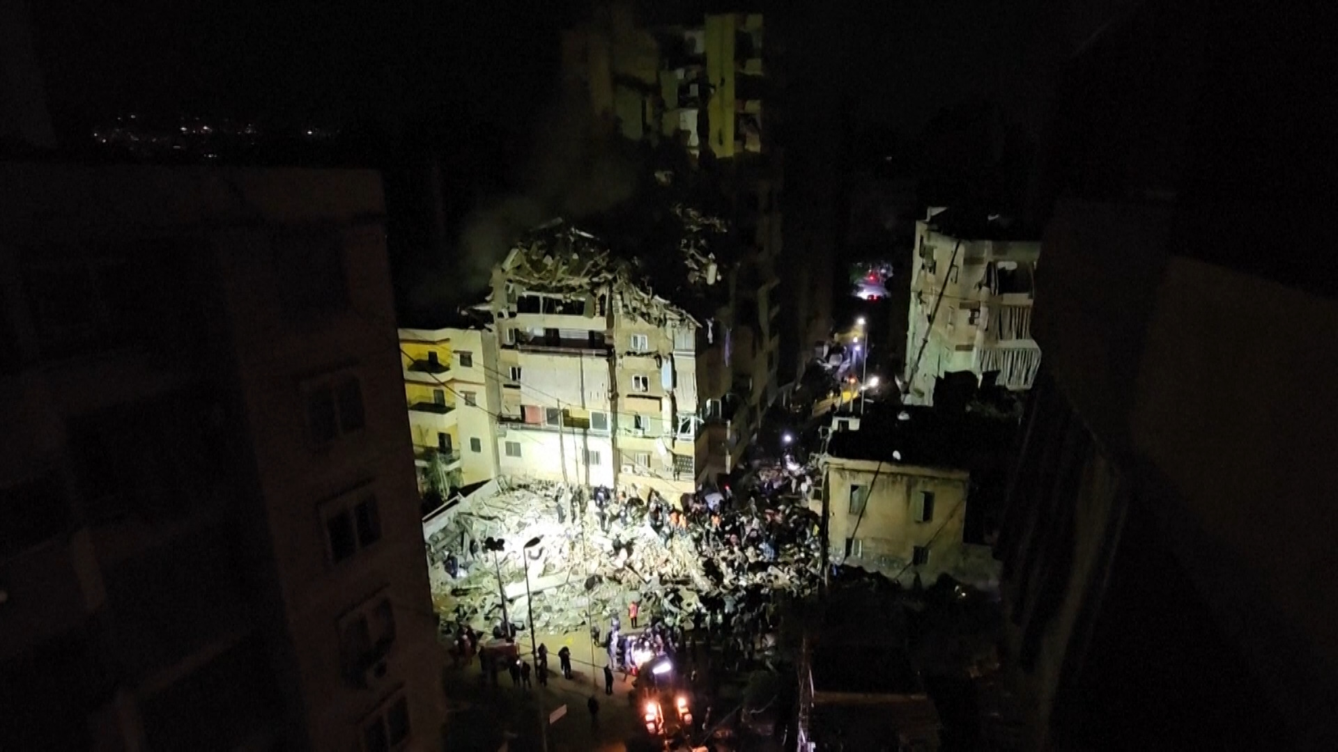 Video thumbnail for Israel bombs Beirut’s southern suburbs