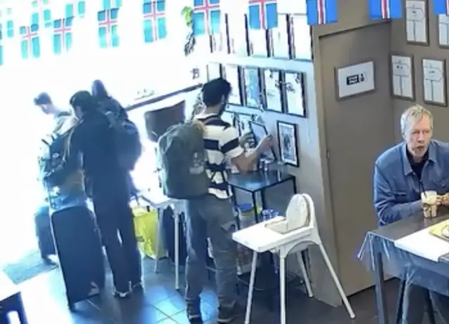 Video thumbnail for Israelis harass Palestinian-owned cafe in Iceland, tear down Palestine map