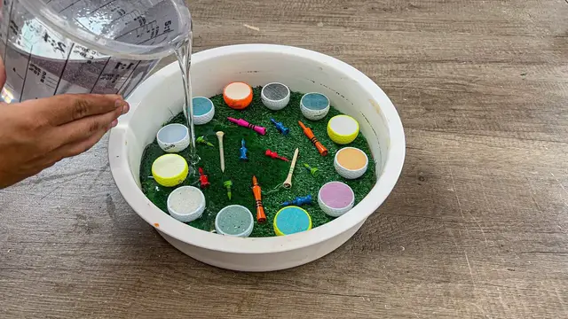 'Video thumbnail for I Made a Clock Out of Golf Balls and Grass!'