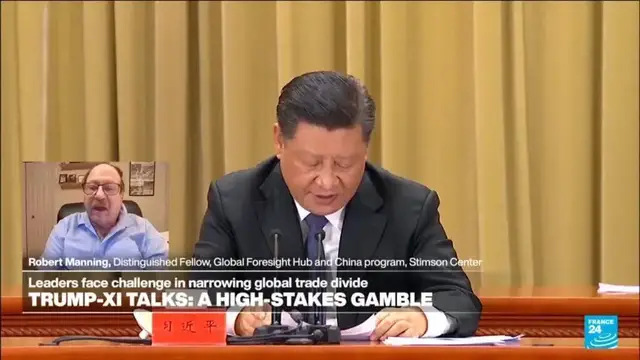 'Video thumbnail for Trump heads to Asia for talks with China's Xi amid trade tensions'