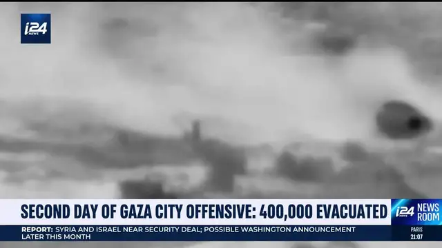 'Video thumbnail for Second day of Gaza City offensive: 400,000 evacuated'