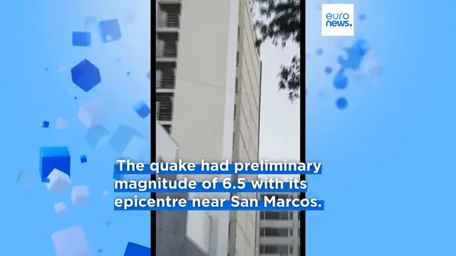Video thumbnail for Earthquake with a preliminary magnitude of 6.5 rattles southern and central Mexico