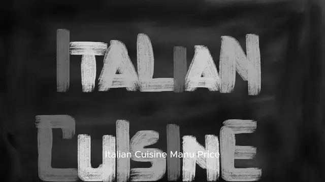 Video thumbnail for Italian Cuisine Menu Price