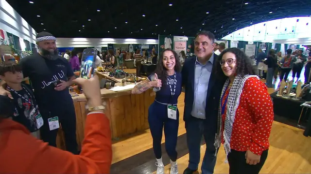 'Video thumbnail for At ArabCon, progressives target politicians taking pro-Israel lobby money'