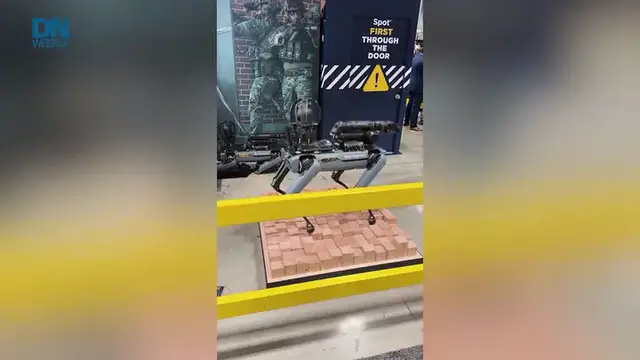 Video thumbnail for Semiautomatic grenade launcher and aim-assist for shooting down drones | Highlights from AUSA 2026