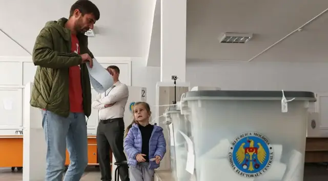 'Video thumbnail for Moldova holds parliamentary elections hit by claims of Russian interference'