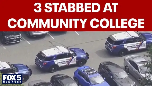 Video thumbnail for 3 stabbed at Westchester Community College, 2 suspects in custody