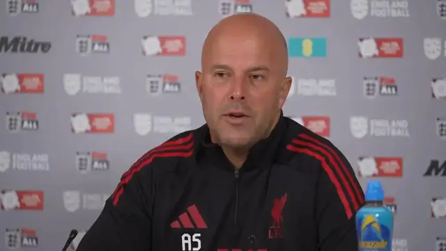 'Video thumbnail for Slot on developing 16-year-old Ngumoha, and Liverpool's defensive options'