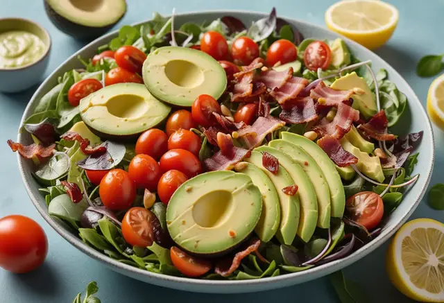 Video thumbnail for Creamy Avocado & Crispy Bacon Salad