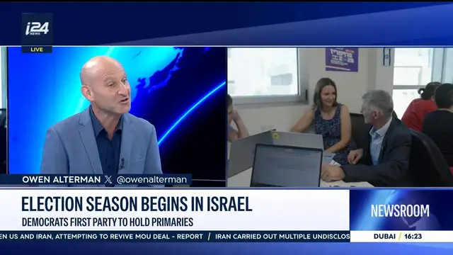 Video thumbnail for Election season begins in Israel: Democrats first party to hold primaries