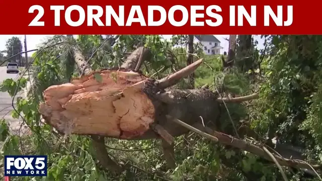 Video thumbnail for 2 tornadoes touched down in NJ, NWS confirms