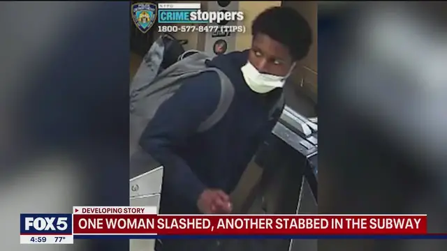 'Video thumbnail for Woman slashed with knife during Lower Manhattan subway robbery'
