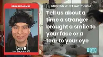 Video thumbnail for Luis saw someone help an old person cross the street. Classic!